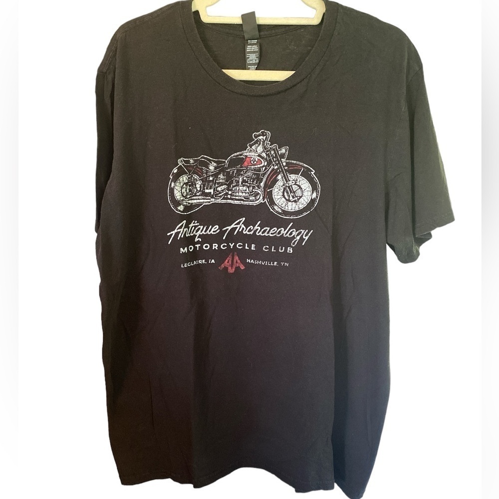Antique Archaeology Motorcycle Club T-shirt short sleeve round neck size X-Large